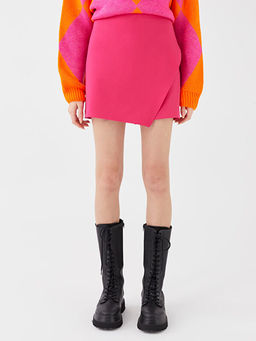 Kad?n Beli Fermuarl? D?z ?ort Etek