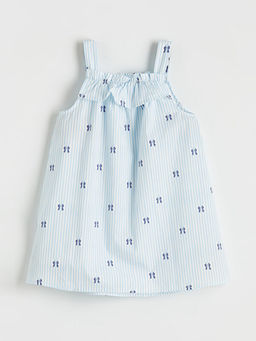 Volanl? K?z ?ocuk Poplin Elbise