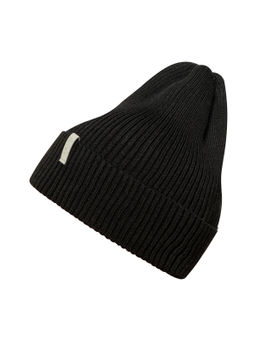 Шапка вязаная черная Ш-102/1 (58)