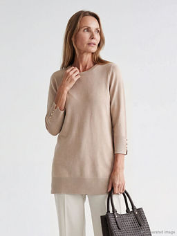 Bisiklet Yaka Kad?n Triko Tunik