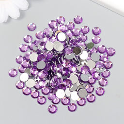 Декор для творчества пластик Стразы. Сиреневый набор 300 шт d=0,8 см - Арт узор фото 3
