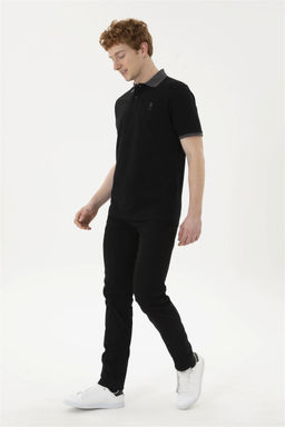 Мужская черная базовая футболка - U.s. polo assn фото 4