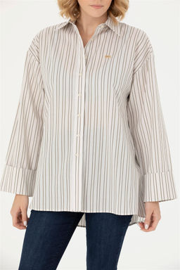 U. S. Polo Assn Женская рубашка с длинным рукавом Stone - U.s. polo assn фото 6