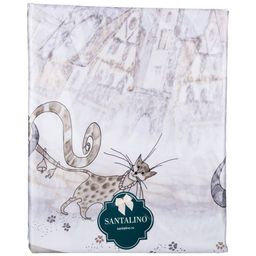 СКАТЕРТЬ КРУГЛАЯ КОТИКИ D185СМ ,БЕЛЫЙ, 100 - Lefard фото 2