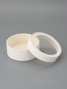 Коробка подарочная круглая с окном, завальцованная, белая, 15×6 см