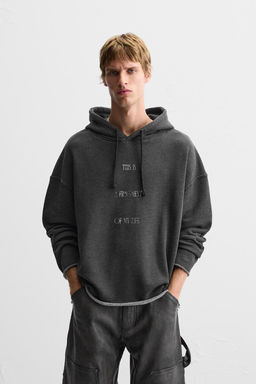 FADED PRINT HOODIE - Zara фото 2