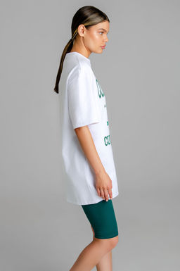 Арт. 5737 Костюм с велосипедками 42-50 (5 шт) Цвет:верх-белый,низ изумрудный - Калинка фото 10