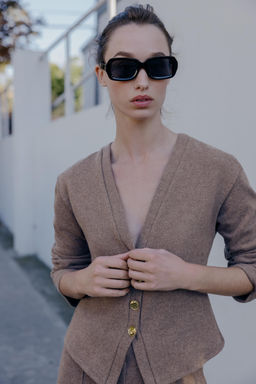 CHAQUETA SOFT BOTONES / Mocha - Zara фото 2