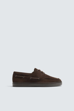 ZAPATO N?UTICO PIEL CASUAL / Marr?n