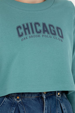 U. S. Polo Assn Женский мятный свитшот с круглым вырезом - U.s. polo assn фото 14