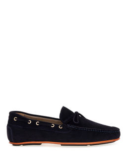 Lacivert K_sele Taban %100 Deri Loafer Ayakkab_