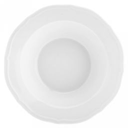 "Совершенство" Миска фарфоровая д155мм h42мм, 270мл, белый, рельефный декор, волнистый край (Китай)