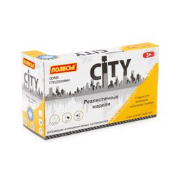 Сити, автомобиль-кран инерционный (со светом и звуком) (оранжевый) (в коробке) - Полесье фото 6