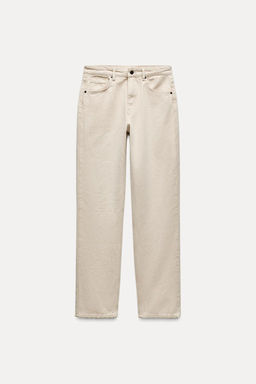ZW COLLECTION STRAIGHT-LEG MID-RISE JEANS - Zara фото 4