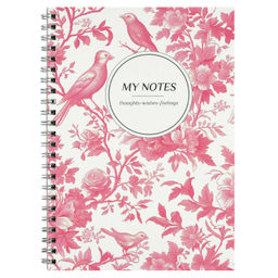 Блокнот, А5, 48 л, арт. 72705 РОЗОВЫЕ ПТИЦЫ / Блок - белый офсет 80 г/м?, клетка, гребень по длинной