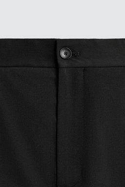 PANTAL?N CON LANA REGULAR FIT NON IRON / Negro - Zara фото 8