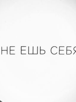 Тарелка плоская керамическая «Не ешь себя», d=17.5 см