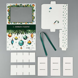 Цена за 5 шт. Коробка под 12 конфет с ячейками С Новым годом! 18.5 х 13.5 х 3.5 см - Дарите счастье фото 6