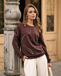 Свитшот с бусинами SSB003 - Sahar art lab фото 2