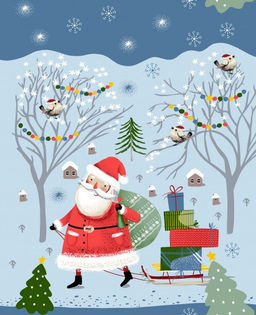 Полотенце вафельное Зимний день р.45*60 - Domtrik фото 2