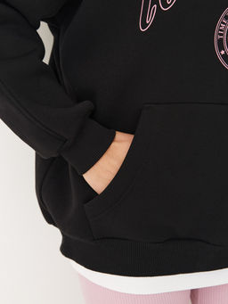 =Утепленное худи с начесом свободного силуэта - NEVERLATE фото 5