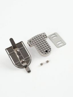 Застёжка для сумки TEIRA, металлическая, 19.5 г, 3.3×2.5 см, цвет серебряный