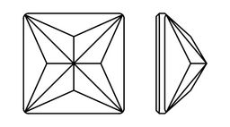 Страз клеевой PRECIOSA 438-23-220 цветн. 8 х 8 мм стекло 24 шт в пакете черный (Jet 23980)