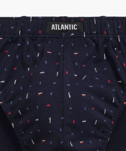 ATLANTIC 3MP-176 Трусы спорт Multicolor - набор 3 шт. темно-синий + голубой + темно-синий фото 6
