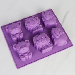 Форма для выпечки 6 ячеек силиконовая Зверята/ HL-108 /уп 200/23.5*20*4/0,13 - Галеонтрейд фото 9