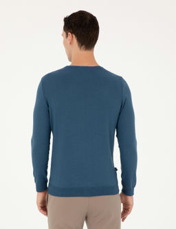 Kobalt Slim Fit Bisiklet Yaka Basic Triko Kazak - Pierre cardin фото 5