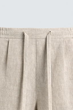100% LINEN RELAXED FIT BERMUDA SHORTS - Zara фото 16