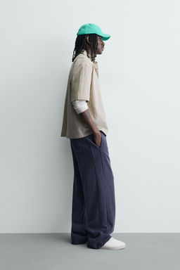 CAMISA CUADROS TEXTOS ESTAMPADOS / Tostado - Zara фото 4