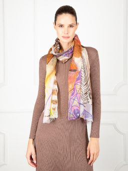 Палантин жен. шелк+хл 58х180 WA22-50670-17 - Eleganzza фото 4