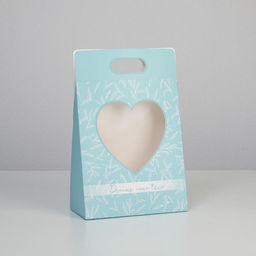 Цена за 2 шт. Переноска для цветов Love, голубая, 24×12.5×37 см