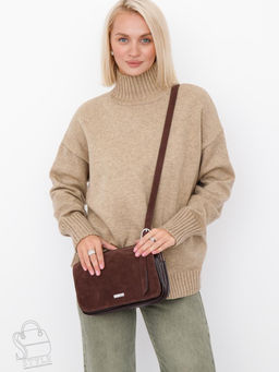 Сумка женская кожаная 9200-2MSS coffee Velina Fabbiano-Safenta