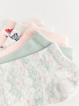 Desenli Kad?n Patik ?orap 5li