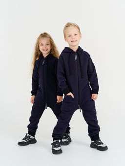 Комбинезон с накладным карманом Ежевика утепленный