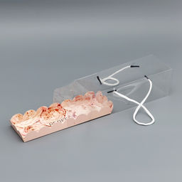 Цена за 5 шт. Коробка под рулет, Розы, 22.5?7.8?7.8 см