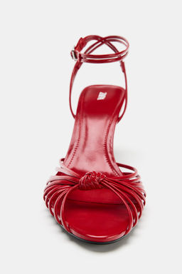 SANDALIA TAC?N NUDO / Rojo - Zara фото 5