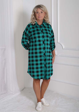 Рубашка Яна зеленая - Марлен фото 3