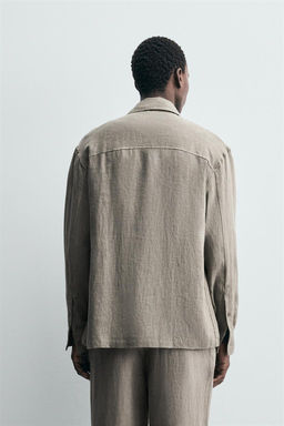 100% WASHED LINEN SHIRT - Zara фото 4