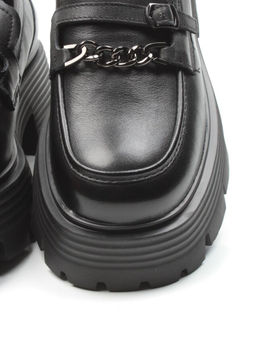 03-5933 BLACK Лоферы женские (натуральная кожа)