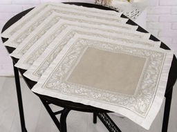 01с-44ЯК Салфетка 45*45 "Пируэт" цв. бежевый (по 6 шт