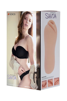 Мастурбатор реалистичный KOKOS Sanda, TPR, телесный, 15.5 см  фото 7