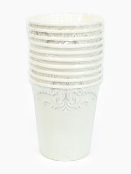 Цена за 10 шт. Стакан одноразовый бумажный «Керамика, узоры», 250 мл