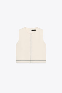 KNIT TOP WITH TRIMS - Zara фото 4