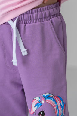 Брюки для девочки из футера двухнитки Bonito  фото 3