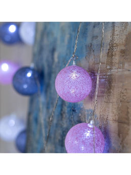 Гирлянда Нить 5 м с насадками Клубки серо-розовые, IP20, прозрачная нить, 20 LED, свечение белое, 220 В - Luazon lighting фото 6