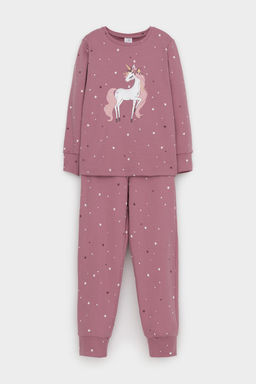 К 1621/пепельная роза,звездочки пижама дет