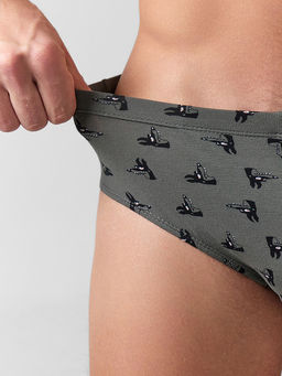 Цена за 2 штуки! Трусы плавки мужские серые с принтом - Mark formelle фото 4